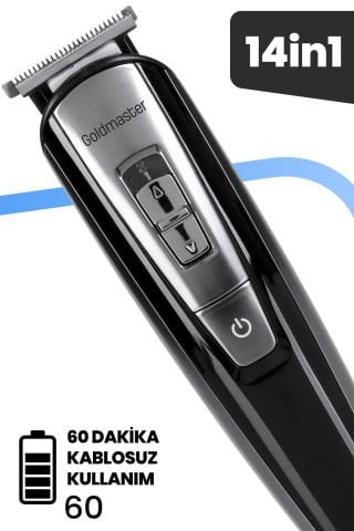 Tetra 14 In 1 Islak Kuru Hızlı Şarj Lityum Batarya Çelik Bıçaklı Taşıma Kılıflı Erkek Bakım Seti