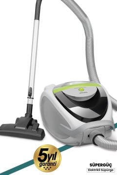 Süper Güç Çift Hepa Filtreli 2.5 Lt Geniş Hazneli Toz Torbasız 5 Yıl Garantili Elektrikli Süpürge