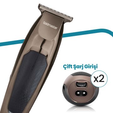 Luca Paslanmaz Çelik 120 dakika kullanım Çift Şarj Giriş Saç Sakal Kesme Makinesi GM8122