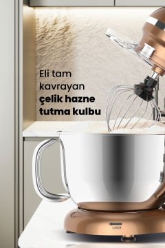 Şef Gold 5.5 Litre 10 Kademe Darbeli Hız Ayarlı Çırpma Karıştırma Yoğurma Stand Mikser Mutfak