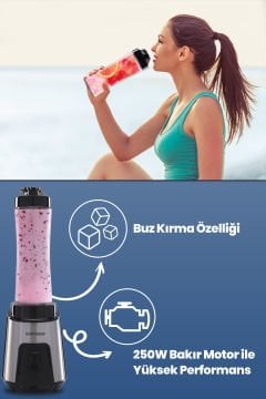 Mix Up Buz Kırma Özellikli Paslanmaz Çelik Bıçaklı Kişisel Smoothie Blender