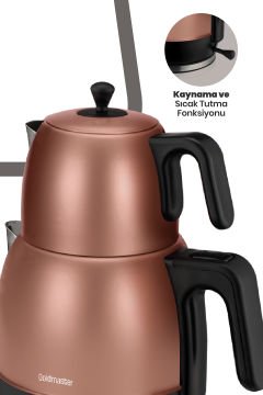 Nisa 30 Bardaklık Geniş Kapasiteli 2200 Watt Paslanmaz Çelik Çay Makinesi Ve Su Isıtıcısı