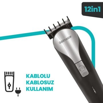 Fedor 120 Dakika Kullanım Süreli Li-ion Bataryalı 12 In 1 Erkek Bakım Seti