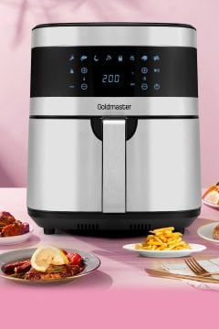 Avantajlı Ikili Set 7 Litre Inox Xxl Airfryer Sıcak Hava Fritözü Çelik Cezveli Türk Kahve Makinesi