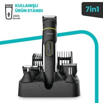 Ready 7 In 1 Islak Kuru Ipx5 Su Geçirmez 20 Kademeli Ayarlanabilir Erkek Bakım Seti