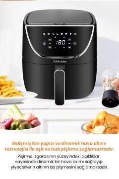 Blackfry 1700 Watt Dijital Dokunmatik 8 Ön Programlı 5.7 Litre Yağsız Kızartma Sıcak Hava Fritöz