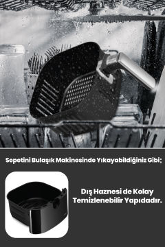 Presta 7 Litre Geniş Hazneli Xxl Dokunmatik Dinamik Hava Akımı Teknoloji Airfryer Sıcak Hava Fritözü