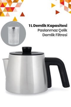 Goldstar Inox 2200 Watt Paslanmaz Çelik Çay Makinesi Ve Su Isıtıcısı St-7305