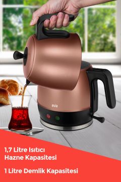 Ladem Gold Geniş Kapasiteli 2200 Watt Paslanmaz Çelik Çay Makinesi Ve Su Isıtıcısı