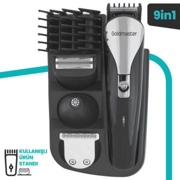 Janti Paslanmaz Çelik 9in1 Standlı Erkek Bakım Seti GM7141