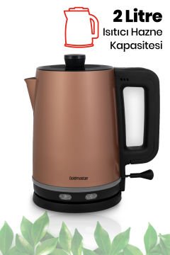 Joy Tea Rose Gold 2200 Watt Paslanmaz Çelik Çay Makinesi Ve Su Isıtıcısı