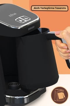 Kıvam Silver Geniş Hazneli Akıllı Yerleştirme Patentli Türk Kahve Makinesi