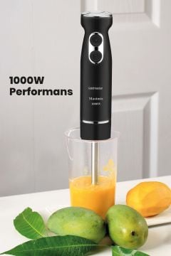 Maximix Siyah 1000 Watt 4 Bıçaklı Paslanmaz Çelik Turbo Hız Ayarlı El Blender