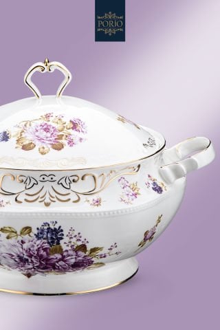 Porio Porto 74 Parça Bone China 12 Kişilik Porselen Yemek Takımı