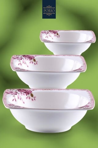 Porio Vivace 74 Parça Bone China 24 Servisli 12 Kişilik Porselen Yemek Takımı