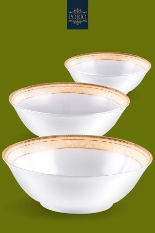 Porio Nora 74 Parça Bone China 24 Servisli 12 Kişilik Porselen Yemek Takımı