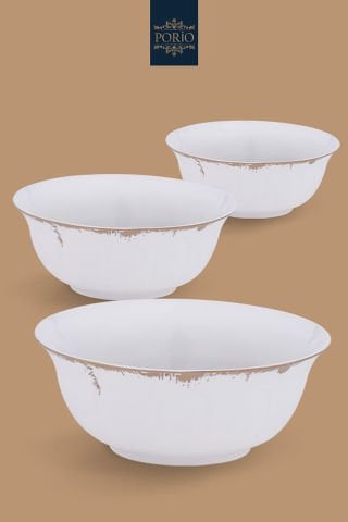 Porio Latia 74 Parça Bone China 24 Servisli 12 Kişilik Porselen Yemek Takımı