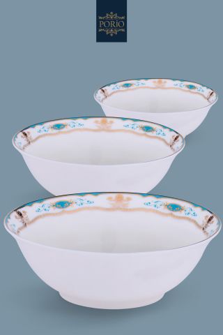 Porio Mila 74 Parça Bone China 24 Servisli 12 Kişilik Porselen Yemek Takımı