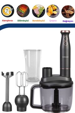 Bestrobot Antrasit 1500 Watt 5 In 1 Mutfak Robotu Multi Blender Seti