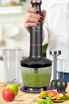 Bestblend Antrasit 1500 watt 4 Bıçaklı Paslanmaz 3 In 1 Blender Seti