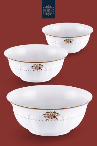 Porio Clarie 74 Parça Bone China 24 Servisli 12 Kişilik Porselen Yemek Takımı