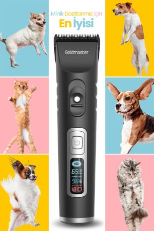 Pasha Led Ekran 10 in 1 Ayarlanabilir Şarjlı Kedi Köpek Tıraş Makinesi Evcil Hayvan Tüy Kesme Aparat
