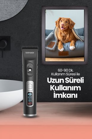 Pasha Led Ekran 10 in 1 Ayarlanabilir Şarjlı Kedi Köpek Tıraş Makinesi Evcil Hayvan Tüy Kesme Aparat