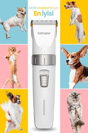 Tırmık 10 in 1 Ayarlanabilir Şarjlı Kedi Köpek Tıraş Makinesi Pet Evcil Hayvan Tüy Kesme Aparatlı