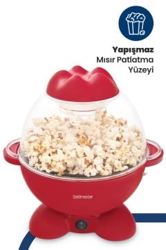 Patpat Geniş Hazneli Yağlı Yağsız Mısır Patlatma Pop Corn Makinesi