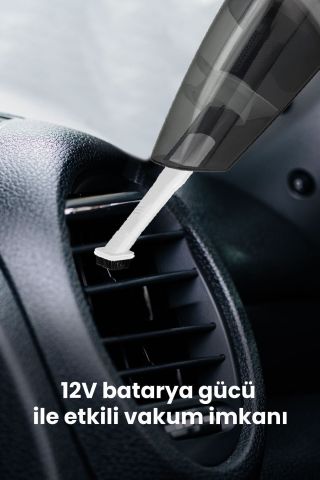 Picky Islak Kuru Siklon Filtreli Fırça Başlıklı Taşınabilir Beyaz Şarjlı El Süpürgesi GM7553B