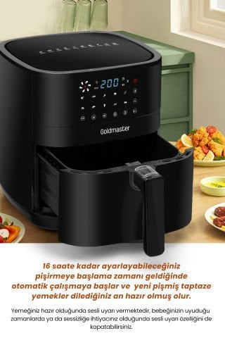 Floris GM-8416 Dijital Dokunmatik Sıcak Hava Fritözü Airfryer
