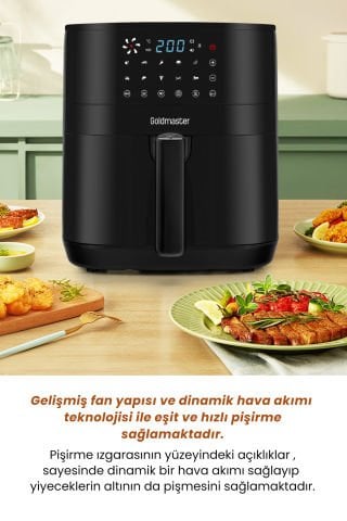 Floris GM-8416 Dijital Dokunmatik Sıcak Hava Fritözü Airfryer