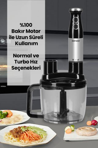 GoldMaster Fastrobot İnox Paslanmaz Çelik 8 in 1 Çok Amaçlı Mutfak Robotu Multi Blender Seti