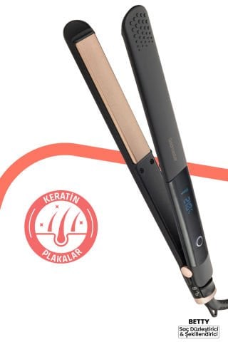 Betty Seramik Keratin Kaplı Plaka Lcd Ekranlı Iyonik Fonksiyonlu Saç Düzleştirici