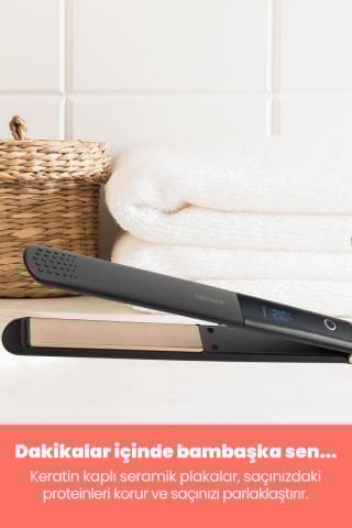 Betty Seramik Keratin Kaplı Plaka Lcd Ekranlı Iyonik Fonksiyonlu Saç Düzleştirici