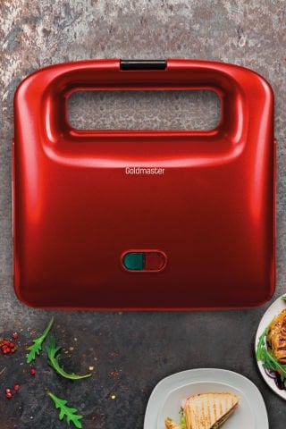 Nice 750 W Isınmaya Dayanıklı Tost Ve Izgara Makinesi Kırmızı