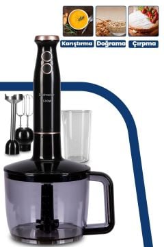 Bestmax Siyah Gold Geniş Hazneli 1500w Paslanmaz Çelik 3in1 Multi Blender