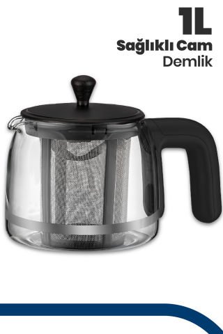 Emirgan Siyah 2200 Watt Geniş Hazneli Paslanmaz Çelik Çay Makinesi Ve Su Isıtıcısı