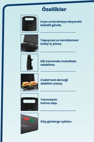 Goldmaster Avantajlı İkili Set Paketi Cam Demlikli Çay Makinesi Ve Su Isıtıcısı Mini Tost Makinesi