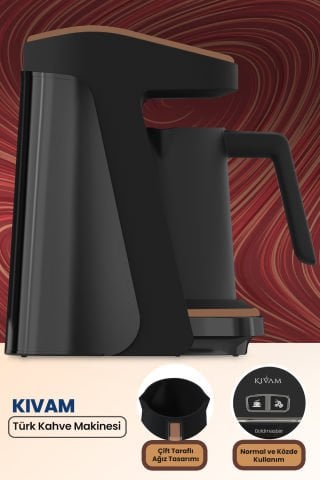 Avantajlı İkili Set Paketi 5 Litre Dokunmatik Airfryer Sıcak Hava Fritözü Geniş Hazneli Akıllı Yerleştirme Patentli Türk Kahve Makinesi
