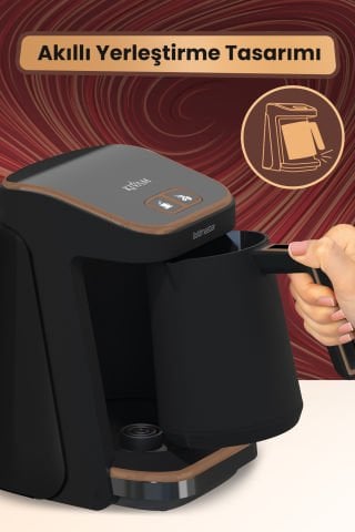 Avantajlı İkili Set Paketi 5 Litre Dokunmatik Airfryer Sıcak Hava Fritözü Geniş Hazneli Akıllı Yerleştirme Patentli Türk Kahve Makinesi
