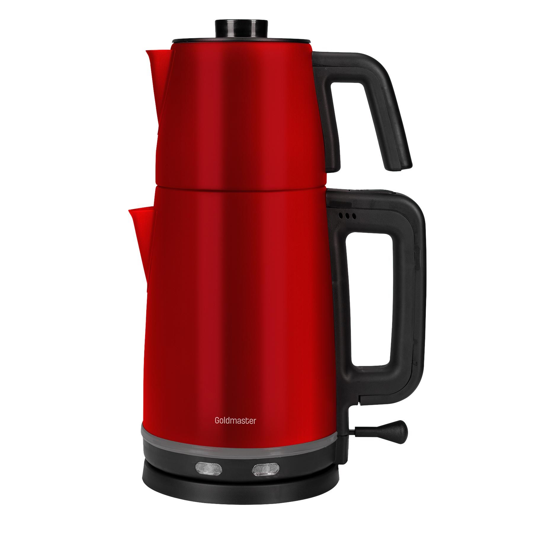 Selvi Kırmızı 2200 Watt Çift Isıtıcılı Paslanmaz Çelik Çay Makinesi Ve Su Isıtıcısı