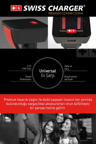 SWISS CHARGER SCH 20022 ECOMAX 2.4A ŞARJ CİHAZI
