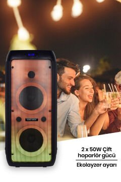 Taşınabilir Şarj Edilebilir Party Box Işıklı Bluetooth Hoparlör