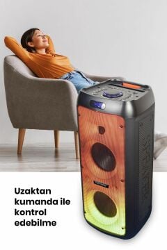 Taşınabilir Şarj Edilebilir Party Box Işıklı BT Hoparlör