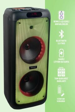 Taşınabilir Şarj Edilebilir Party Box Işıklı BT Hoparlör