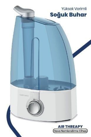 Air Therapy Ultrasonik Sessiz 3,7 L Su Tankı 12 Saat Kesintisiz Buhar Veren Hava Nemlendirme Cihazı