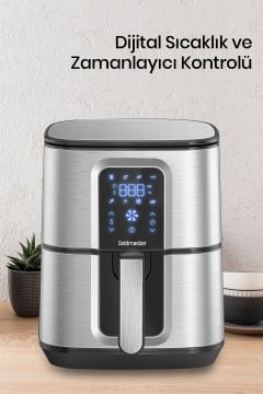 Vena 7 Litre İnox Geniş Hazneli XXL Dokunmatik 8 Ön Ayarlı Airfryer Sıcak Hava Fritözü GM8404