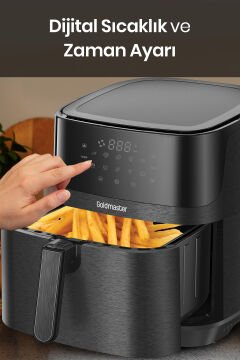 Palmi Sıcak Tutma Özellikli 7 Litre Geniş XXL Dokunmatik 10 Ön Ayarlı Airfryer Sıcak Hava Fritözü