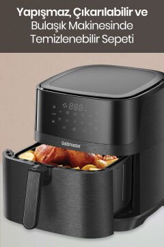 Palmi Sıcak Tutma Özellikli 7 Litre Geniş XXL Dokunmatik 10 Ön Ayarlı Airfryer Sıcak Hava Fritözü